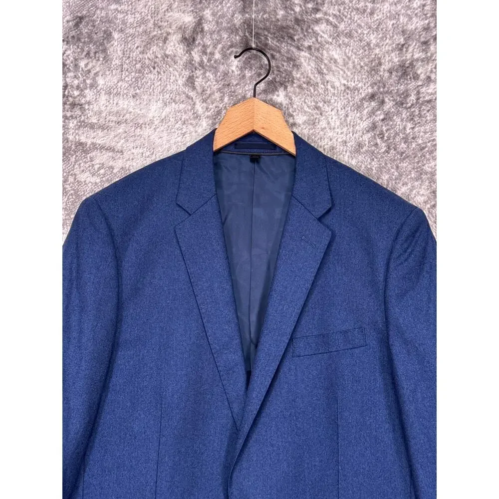 J Crew Ludlow Blazer 42L Mens Blue Italian Wool Flannel Suit Sport Jacket